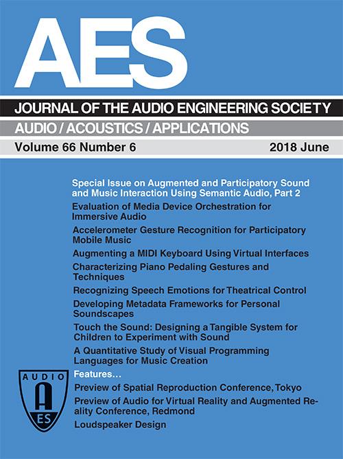 journal of the audio engineering society live production audio engineering society